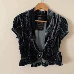 Brand New Nick & Mo Velvet Jacket in Deep Gray
